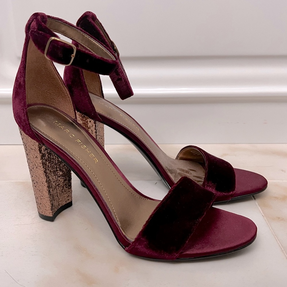 Marc Fisher Velvet & Glitter Heels - New out of box